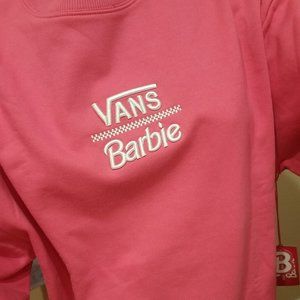 Vans x Barbie Rene OVERSIZED LONG SLEEVE CREW SWEATSHIRT - NWT - Size XS